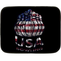 Usa Bowling  Fleece Blanket (mini) by Valentinaart