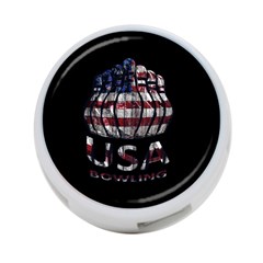 Usa Bowling  4-port Usb Hub (one Side) by Valentinaart