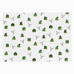 Cactus Pattern Large Glasses Cloth (2-side) by Valentinaart