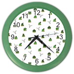 Cactus pattern Color Wall Clocks Front