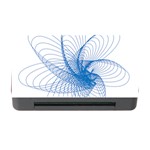 Spirograph Pattern Drawing Design Blue Memory Card Reader with CF Front