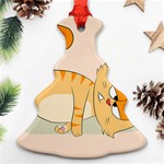 Even Cat Hates Monday Christmas Tree Ornament (Two Sides) Front