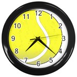 Tennis Ball Ball Sport Fitness Wall Clocks (Black) Front
