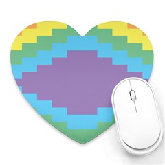 Carmigender Flags Rainbow Heart Mousepads by Mariart