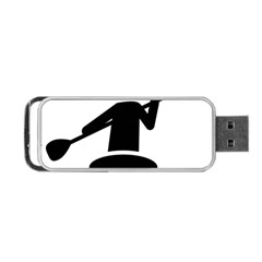 Cropped Kayak Graphic Race Paddle Black Water Sea Wave Beach Portable Usb Flash (one Side) by Mariart