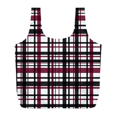 Plaid Pattern Full Print Recycle Bags (l)  by ValentinaDesign