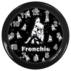 Frenchie Wall Clocks (black) by Valentinaart