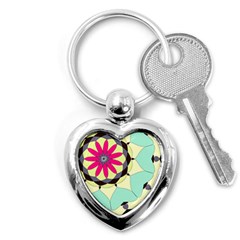 Pink Flower Key Chains (heart)  by digitaldivadesigns