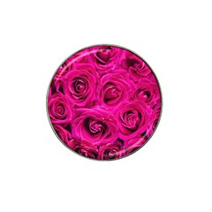 Pink Roses Roses Background Hat Clip Ball Marker by Nexatart