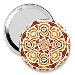 Brown And Tan Abstract 3  Handbag Mirrors by linceazul