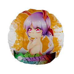 Easter Bunny Girl Standard 15  Premium Round Cushions by Catifornia