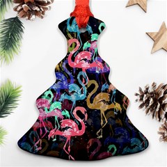 Flamingo Pattern Christmas Tree Ornament (two Sides) by Valentinaart