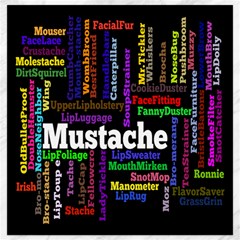 Mustache Canvas 16  X 16   by Mariart