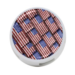 Usa Flag Grunge Pattern 4-port Usb Hub (two Sides)  by dflcprints