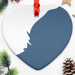 Blue White Hill Ornament (heart) by Mariart