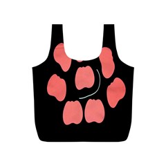 Craft Pink Black Polka Spot Full Print Recycle Bags (s)  by Mariart