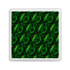 Green Eye Line Triangle Poljka Memory Card Reader (square)  by Mariart
