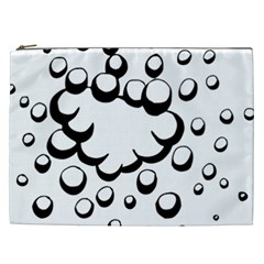 Splash Bubble Black White Polka Circle Cosmetic Bag (xxl)  by Mariart