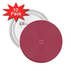 Stop Already Hipnotic Red Circle 2 25  Buttons (10 Pack)  by Mariart