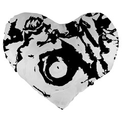 Abstract Art Large 19  Premium Heart Shape Cushions by ValentinaDesign