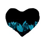 Tulips Standard 16  Premium Flano Heart Shape Cushions Back