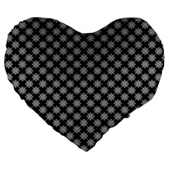 Pattern Large 19  Premium Heart Shape Cushions by ValentinaDesign