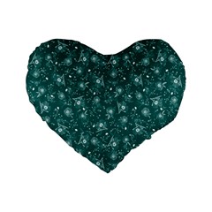 Floral Pattern Standard 16  Premium Flano Heart Shape Cushions by ValentinaDesign