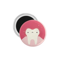 Sad Tooth Pink 1 75  Magnets by Mariart