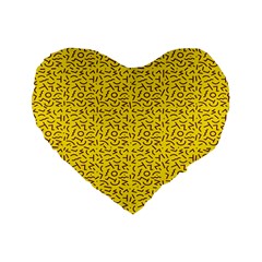 Abstract Art  Standard 16  Premium Flano Heart Shape Cushions by ValentinaDesign