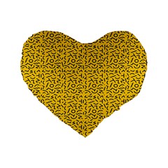 Abstract Art  Standard 16  Premium Flano Heart Shape Cushions by ValentinaDesign