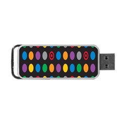 Polka Dots Rainbow Circle Portable Usb Flash (one Side) by Mariart
