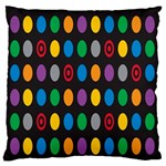 Polka Dots Rainbow Circle Large Flano Cushion Case (One Side) Front