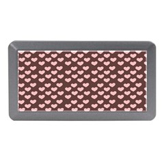 Chocolate Pink Hearts Gift Wrap Memory Card Reader (mini) by Mariart