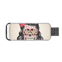Woman Sugar Skull Portable Usb Flash (two Sides) by LimeGreenFlamingo