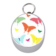 Beautiful Colorful Polka Dot Butterflies Clipart Mini Silver Compasses by BangZart