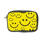 Digitally Created Yellow Happy Smile  Face Wallpaper Coin Purse Front