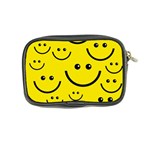 Digitally Created Yellow Happy Smile  Face Wallpaper Coin Purse Back