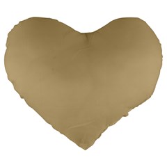 Solid Christmas Gold Large 19  Premium Heart Shape Cushions by PodArtist