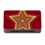 Christmas Star Seamless Pattern Memory Card Reader with CF Front