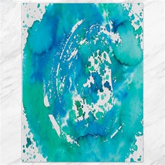 Blue Watercolors Circle                          Canvas 36  X 48  by LalyLauraFLM