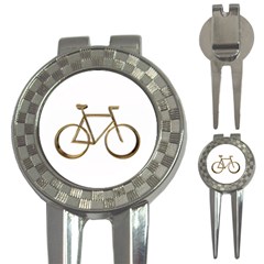 Elegant Gold Look Bicycle Cycling  3-in-1 Golf Divots by yoursparklingshop