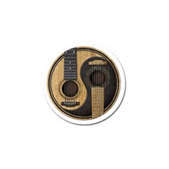 Old And Worn Acoustic Guitars Yin Yang Golf Ball Marker by JeffBartels