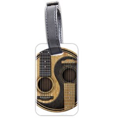 Old And Worn Acoustic Guitars Yin Yang Luggage Tags (two Sides) by JeffBartels