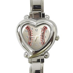 Baseball Heart Italian Charm Watch by BangZart