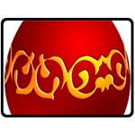 Easter Decorative Red Egg Double Sided Fleece Blanket (Large)  80 x60  Blanket Back