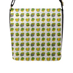 St Patrick S Day Background Symbols Flap Messenger Bag (l)  by BangZart