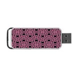 Triangle Knot Pink And Black Fabric Portable USB Flash (Two Sides) Back