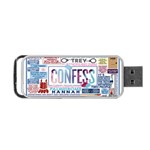 Book Collage Based On Confess Portable USB Flash (Two Sides) Front