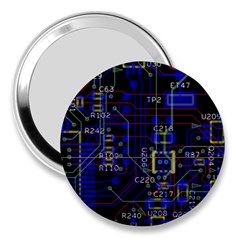 Technology Circuit Board Layout 3  Handbag Mirrors by BangZart