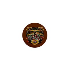 Tattoo Art Print Traditional Artwork Lighthouse Wave 1  Mini Buttons by BangZart